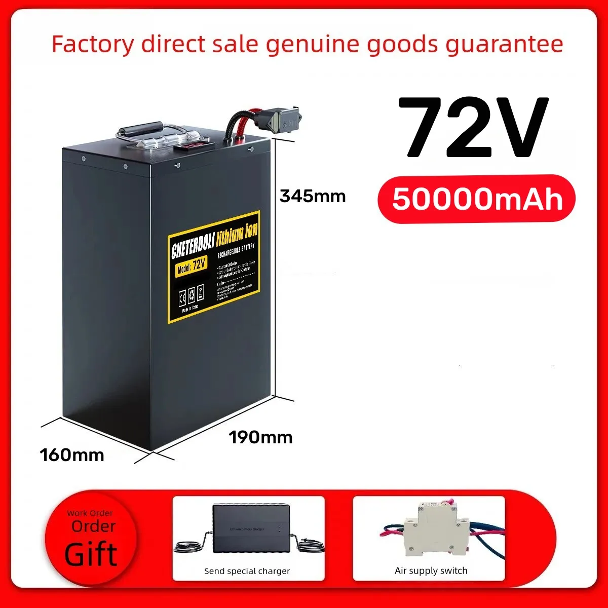 72V 30Ah Lifepo4 Battery Pack - Aleaivy 60V 72V Ebike Lithium-Batterie 20Ah