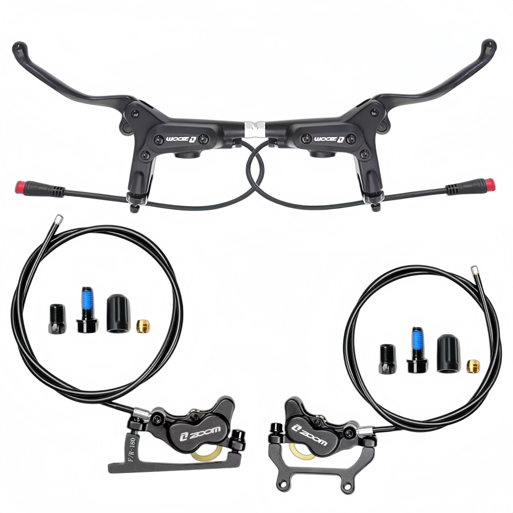Zoom Hydraulic Brake 4 Piston E-Scooter - ZOOM HB-890E 4-Kolben Hydraulisches Scheibenbremsen-Set für
