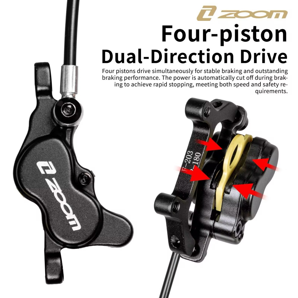 ZOOM HB-890E 4-Kolben Hydrauli – Zoom Hydraulic Brake 4 Piston E-Scooter Bewertung und Preis