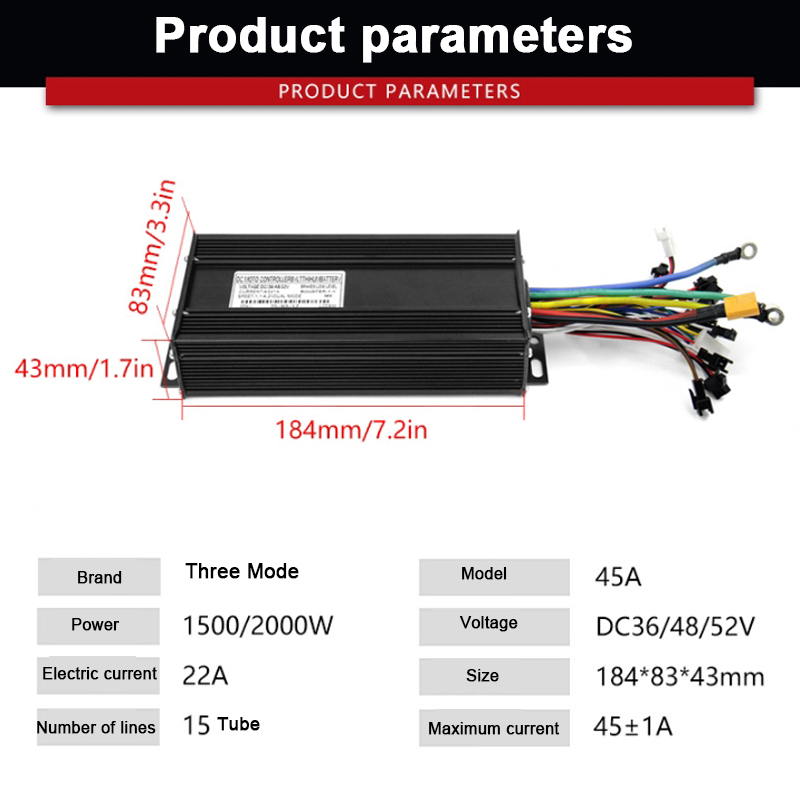 15-Röhren-Drei-Modus-45-A-Sinu – 72V 45A Dual Controller Bewertung und Preis