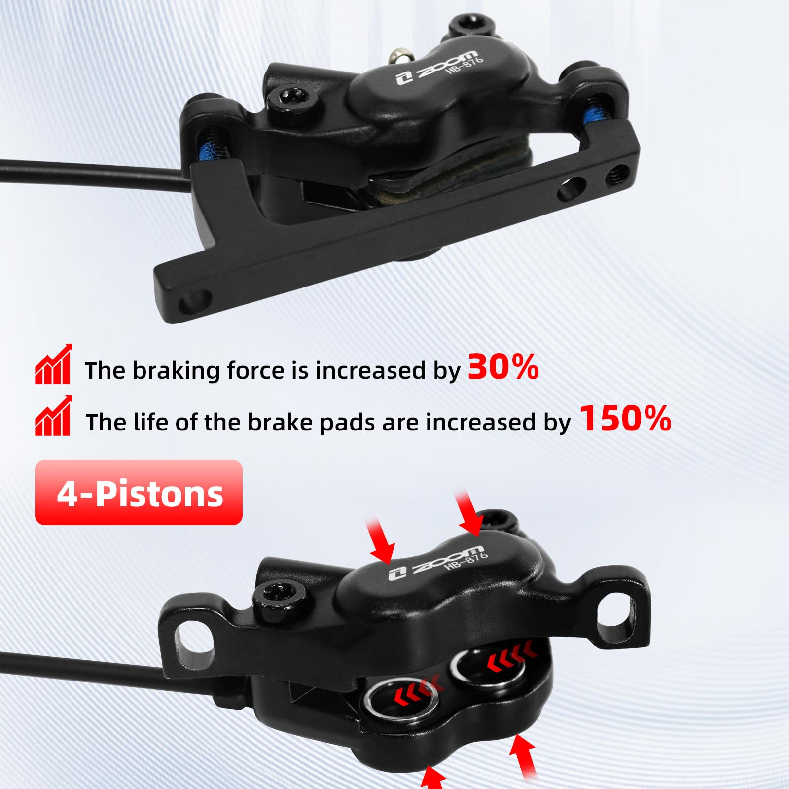 ZOOM HB876E Hydraulisches Sche – Zoom Hydraulic Brake 4 Piston E-Scooter Bewertung und Preis